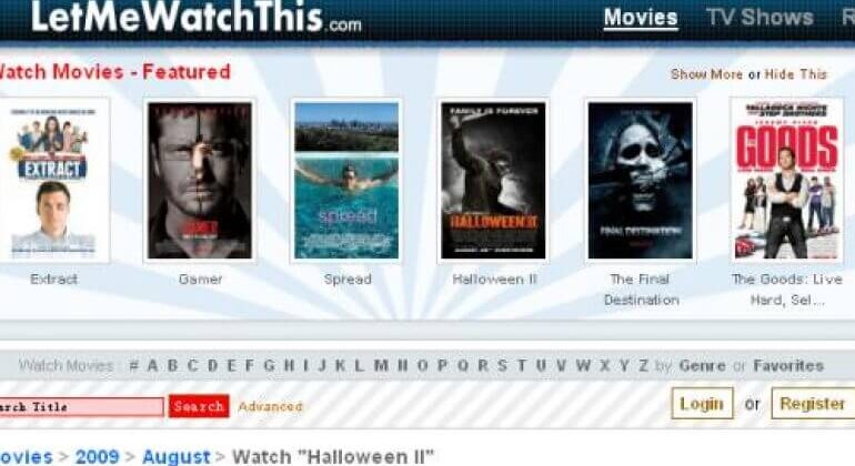 Watch Movies Online Free with Best Sites Like LetMeWatchThis